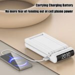 ⁦Lampe de bureau rechargeable sans fil avec réveil LED et power bank 5000 mAh – مصباح مكتب ومصباح مع شاحن متنقل⁩ - الصورة ⁦2⁩