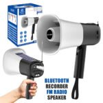 Mégaphone solaire portable pour Enregistrement en Extérieur avec Bluetooth V5.3 - مكبر صوت ومسجل بلوتوث