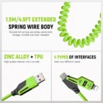 ⁦Câble USB 4en1 à Ressort Fast Charge 65 W - كابل شحن سريع⁩ - الصورة ⁦6⁩