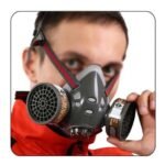 ⁦Masque de protection gaz avec 2 filtres au gel de silice - قناع تنفس للحرفيين⁩ - الصورة ⁦3⁩