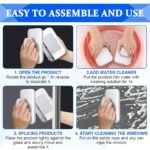 ⁦Nettoyeur de Vitres Magnétique Double Face avec Corde Antichute - ممسحة زجاج مغناطسية⁩ - الصورة ⁦5⁩