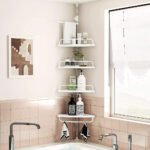 ⁦Étagère de douche d'angle à 4 niveaux réglable 260cm - رف حمام قابل للتعديل⁩ - الصورة ⁦7⁩