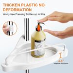 ⁦Étagère de douche d'angle à 4 niveaux réglable 260cm - رف حمام قابل للتعديل⁩ - الصورة ⁦4⁩