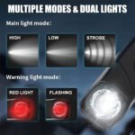 ⁦Lampe Frontale Rechargeable 1000 Lumen Avec Sensor de Mouvement et 5 Modes de Lumière⁩ - الصورة ⁦4⁩