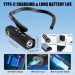 ⁦Lampe Frontale Rechargeable 1000 Lumen Avec Sensor de Mouvement et 5 Modes de Lumière⁩ - الصورة ⁦5⁩