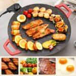 ⁦Plaque de cuisson éclectique antiadhésive et sans fumée pour les grillades 36cm - لوحة شواء كهربائية⁩ - الصورة ⁦5⁩