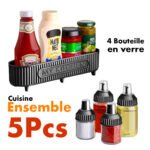 Eminem Ensemble de cuisine 5 Pcs en verre pour épices et huiles