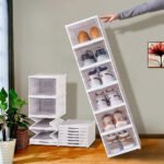⁦Étagère à chaussures pliable transparente à 6 niveaux facile à ranger - منظم أحذية قابل للطي وسهل التركيب⁩ - الصورة ⁦4⁩