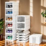 Étagère à chaussures pliable transparente à 6 niveaux facile à ranger - منظم أحذية قابل للطي وسهل التركيب