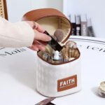 ⁦Trousse de maquillage 2en1 compacte avec plusieurs compartiments⁩ - الصورة ⁦3⁩