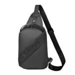 ⁦Fashion Black Sac de poitrine décontracté pour hommes avec bandoulière LX068⁩ - الصورة ⁦3⁩