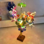 ⁦Lampe de Table Fleurs Colorés avec LED – مصباح طاولة للديكور⁩ - الصورة ⁦5⁩