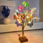 Lampe de Table Fleurs Colorés avec LED – مصباح طاولة للديكور