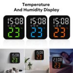⁦Horloge Murale Électronique avec Température GH8015 - ساعة إلكترونية مع عرض درجة الحرارة⁩ - الصورة ⁦7⁩