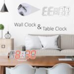 ⁦Horloge Numérique 3D LED pour Mur et bureau GH8018 – ساعة رقمية ثلاثية الأبعاد حائط و مكتب⁩ - الصورة ⁦3⁩