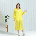⁦Manteau imperméable à capuche transparent, léger et réfléchissant,⁩ - الصورة ⁦6⁩