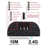 ⁦Clavier sans fil Tricolor rétroéclairé USB multimédia contrôle⁩ - الصورة ⁦8⁩