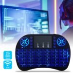 ⁦Clavier sans fil Tricolor rétroéclairé USB multimédia contrôle⁩ - الصورة ⁦5⁩