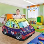 ⁦Tente de Jeu Voiture de Course Pop-Up pour Enfants – خيمة لعب سيارة سباق للأطفال مع 50 كرة بلاستيكية⁩ - الصورة ⁦5⁩