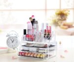 ⁦Boîte de rangement de maquillage acrylique avec 3 tiroirs     h⁩ - الصورة ⁦3⁩