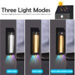 ⁦Lanterne Murale Solaire avec Lumière Colorées et Détecteur de Mouvements - مصباح خارجي يعمل بالطاقة الشمسية⁩ - الصورة ⁦6⁩