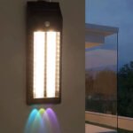 ⁦Lanterne Murale Solaire avec Lumière Colorées et Détecteur de Mouvements - مصباح خارجي يعمل بالطاقة الشمسية⁩ - الصورة ⁦2⁩