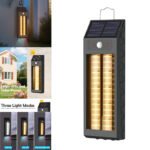 Lanterne Murale Solaire avec Lumière Colorées et Détecteur de Mouvements - مصباح خارجي يعمل بالطاقة الشمسية