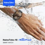 ⁦Smart Watch Étanche HainoTeko-10 avec 3 bracelets de luxe en acier inoxydable et silicone - ساعة ذكية أصلية⁩ - الصورة ⁦7⁩