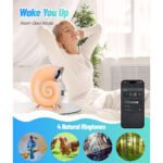 ⁦Lampe de Table avec Haut-parleur Bluetooth RGB  - مكبر صوت ومنبه على شكل محارة⁩ - الصورة ⁦6⁩