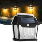 Double Lanterne Vintage Bougie, nouvelle lampe murale à induction solaire