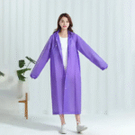 ⁦Manteau imperméable à capuche transparent, léger et réfléchissant,⁩ - الصورة ⁦3⁩