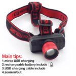⁦Lampe Frontale 3 Modes Rechargeable - مصباح تخييم عالي السطوع⁩ - الصورة ⁦5⁩