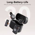 ⁦Microphone cravate sans fil Hollyland Lark M2S Combo (récepteur caméra + récepteur USB-C + câble Lightning)⁩ - الصورة ⁦6⁩