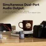 ⁦Microphone cravate sans fil Hollyland Lark M2S Combo (récepteur caméra + récepteur USB-C + câble Lightning)⁩ - الصورة ⁦7⁩