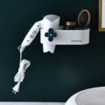 ⁦Support Mural Sèche-Cheveux et Rangement Salle de Bain - حامل مجفف الشعر وحامل الحمام⁩ - الصورة ⁦5⁩