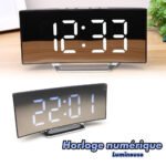Horloge et réveil thermomètre de table electronique lumineux