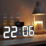⁦Horloge Murale numérique LED 3D⁩ - الصورة ⁦4⁩