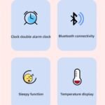 ⁦Réveil Numérique Sans Fil avec Affichage LED Miroir et Haut-Parleur Bluetooth - منبه رقمي لاسلكي بشاشة مرآة ومكبر صوت بلوتوث⁩ - الصورة ⁦7⁩