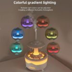 ⁦Lampe d'humidification par gouttelettes d'eau 350ML ultrasonique, avec télécommande⁩ - الصورة ⁦5⁩