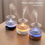 ⁦Lampe d'humidification par gouttelettes d'eau 350ML ultrasonique, avec télécommande⁩ - الصورة ⁦2⁩