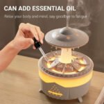 ⁦Lampe d'humidification par gouttelettes d'eau 350ML ultrasonique, avec télécommande⁩ - الصورة ⁦3⁩