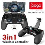Manette de jeu sans fil IPEGA PG-9156 3en1 avec support téléphone - يد تحكم لاسلكية