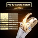⁦Aspirateur Portable 4 en 1 pour Voiture avec Gonfleur de Pneu Numérique - مكنسة كهربائية وجهاز نفخ العجلات⁩ - الصورة ⁦4⁩