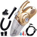 Aspirateur Portable 4 en 1 pour Voiture avec Gonfleur de Pneu Numérique - مكنسة كهربائية وجهاز نفخ العجلات