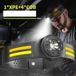 ⁦Lampe Frontale Légère COB avec Interrupteur Sensoriel à Angle Réglable⁩ - الصورة ⁦5⁩