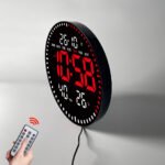 ⁦Horloge murale numérique LED avec Télécommande JH-2860⁩ - الصورة ⁦2⁩