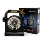 ⁦Ventilateur portable rechargeable avec lampe torche JL-9522 - مروحة محمولة مع مصباح⁩ - الصورة ⁦3⁩