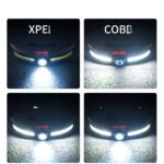 ⁦Lampe Frontale LED COB Multifonctionnelle Rechargeable par USB – مصباح الرأس أمامي متعدد الوظائف⁩ - الصورة ⁦4⁩