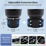 ⁦Support de téléphone pour voiture avec porte-gobelet rotation à 360° - حامل هواتف وأكواب في السيارة⁩ - الصورة ⁦4⁩
