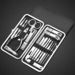 ⁦Ensemble de pédicure coupe-ongles 16 pièces avec ciseaux pince à épiler outils de manucure professionnels⁩ - الصورة ⁦4⁩